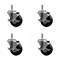 Service Caster 3.5'' Soft Rubber Wheel Swivel 7/16'' Grip Ring Stem Caster Set with Brake, 4PK SCC-GR20S3514-SRS-TLB-716138-4 - alternate 1
